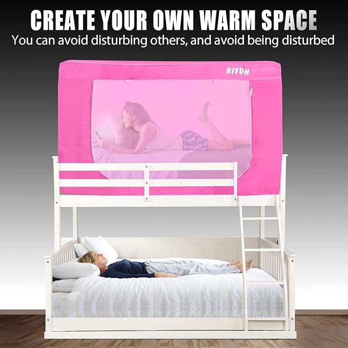 Bed Tent Full Bed Canopy Tents - Portable Dream Tent for Kids and Adult Indoor Sleeping Tents 70% Blackout with 3 Doors Breathable Private Space Tents