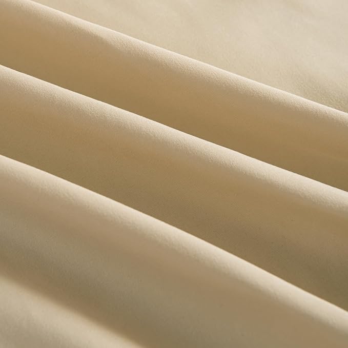 Bed Skirt King Size Ruffled Bed Skirts with Split Corners,14 Inch Drop Dust Ruffle Bed Skirt with Platform, King,14 Inch,Light Camel