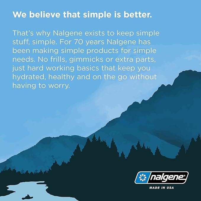 Nalgene Monochrome BPA-Free Recycled Reusable Water Bottle for Backpacking, Hiking, Gym - 32 oz Shatterproof, Cotton