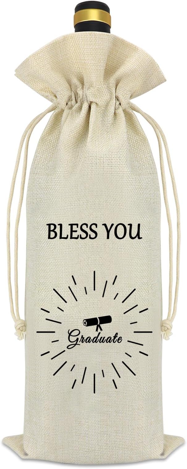 Graduation Gifts Class of 2024 Senior Wine Bag Gifts for Him Her Graduation Gift for Seniors Students Masters Nurses Students College Congratulations Gifts for Nephew Niece Brother Sister Son Daughter