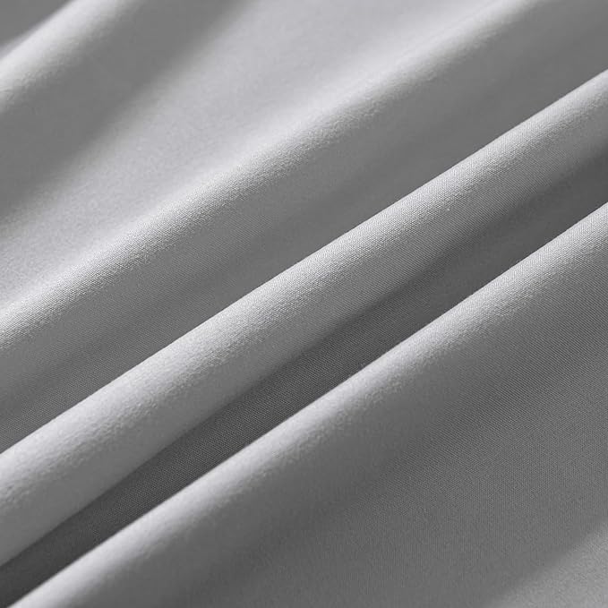 Bed Skirt King Size Ruffled Bed Skirts with Split Corners,14 Inch Drop Dust Ruffle Bed Skirt with Platform, Light Gray