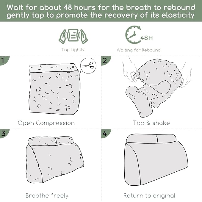 HIGOGOGO Wedge Headboard Pillow, Bed Rest Reading Pillow, Backrest Positioning Support Bolster Cushion with Removable Cover,King Size 76.8X20.4X8.4,Black