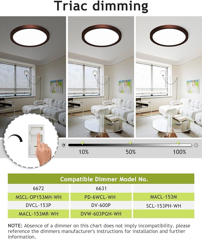 hepside 2PACK Flush Mount LED Ceiling Light Fixture Oil Rubbed Bronze, 12Inch 28W, Dimmable 3000K-4500K-6000K 3 Color Ceiling Lamp 3200LM Low Profile Ceiling Light for Kitchen Bedroom Hallway