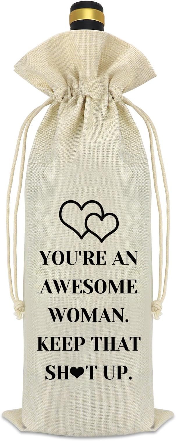 Inspirational Gifts for Her Wine Bag Encouragement Gifts for Women Birthday Graduation Christmas Mother's Day Gift for Friend Bestie Sister Daughter Mom Wife Motivational Gifts Wine Bottle Bag