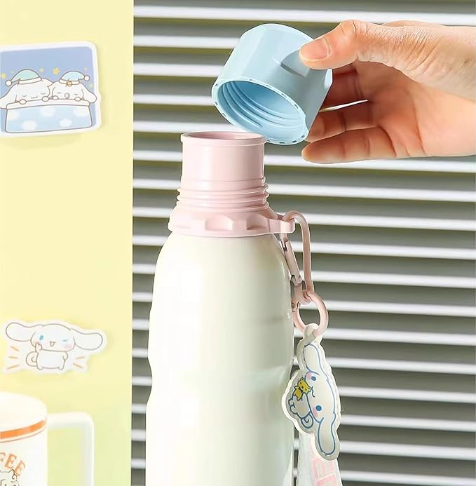 Hello Kitty Stainless Steel Insulated Water Bottle with Buckle and Strap - 600ml