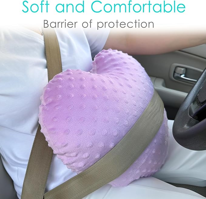 Heart Surgery Pillow for Open Heart Surgery After Bypass Coughing with Pocket Comfort Cushion Recovery Gifts Women Men Patients Minky Dot Lavender