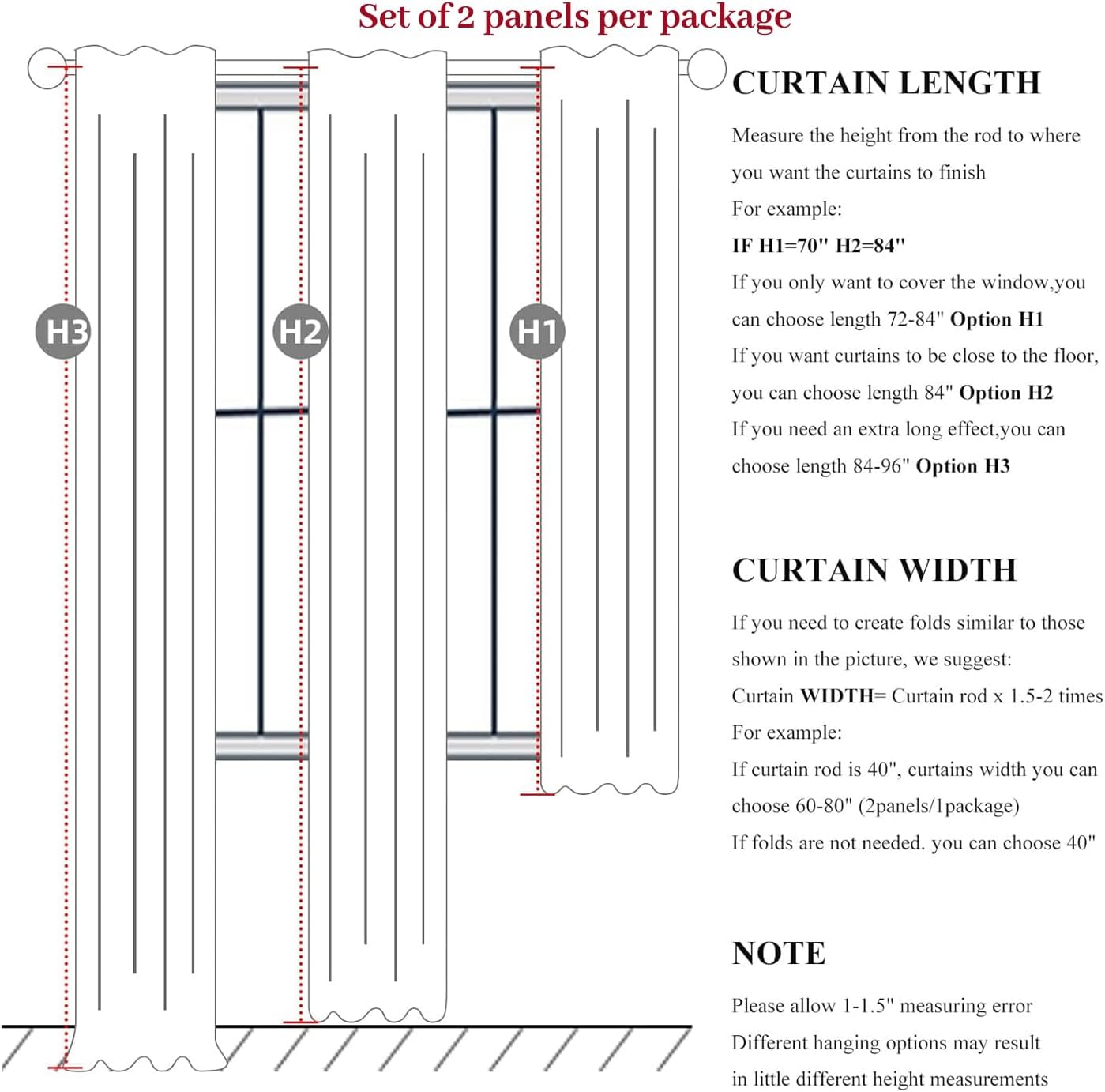 Unique 78 Inch Pinch Pleated Curtains Blackout for Bedroom 2 Panel Set, Neutral Cream Linen Blend Pleat Memory Trained Drapes Room Darkening Insulated Nursery Curtain Back Tab 40x78 Inches Window Burg