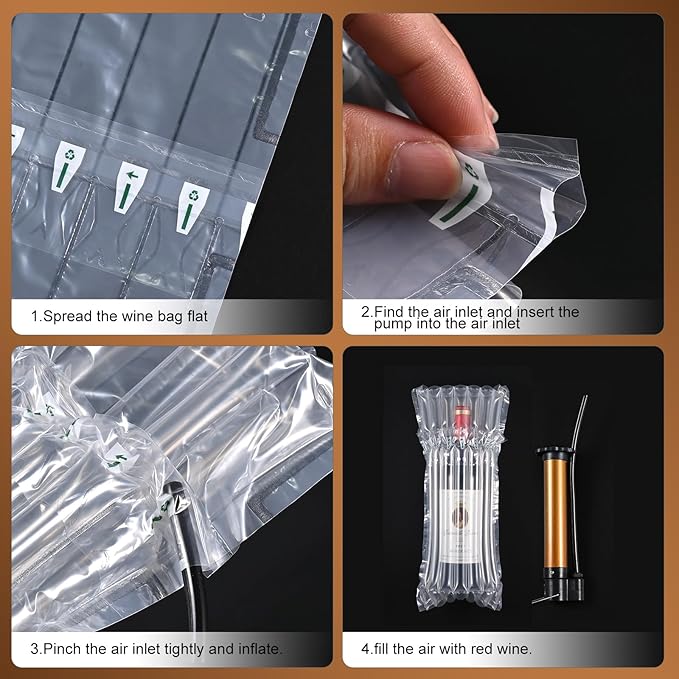 BLUEMAN Wine Bottle Travel Protector Bags 20 Packs