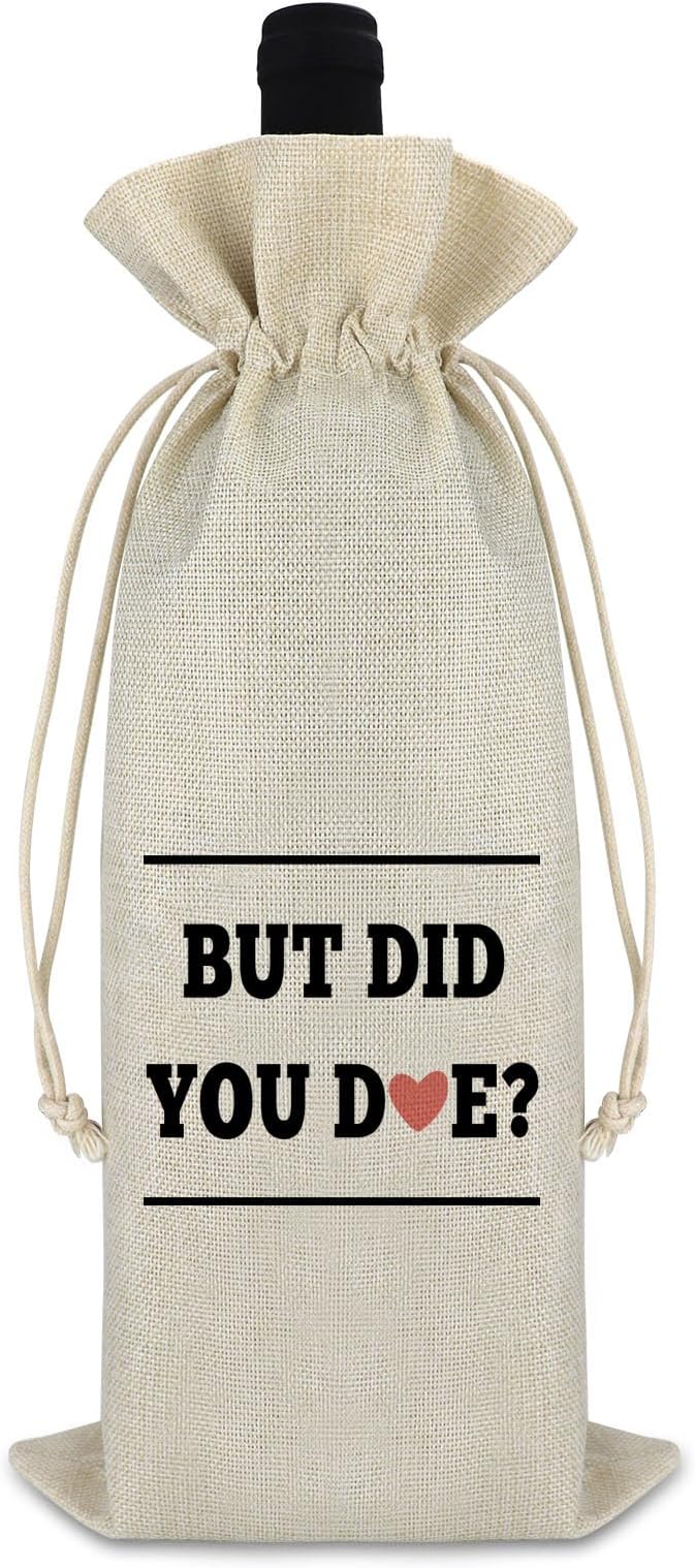 Wine Bag Gift for Women Men Bachelorette Party Gift Wine Gift Bag for Friends Wedding Decors Reusable Drawstring Wine Bag Farewell Goodbye Gift for Coworker Colleague Him Wine Lover Gift