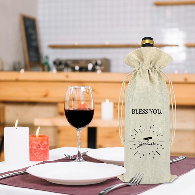 Graduation Gifts Class of 2024 Senior Wine Bag Gifts for Him Her Graduation Gift for Seniors Students Masters Nurses Students College Congratulations Gifts for Nephew Niece Brother Sister Son Daughter