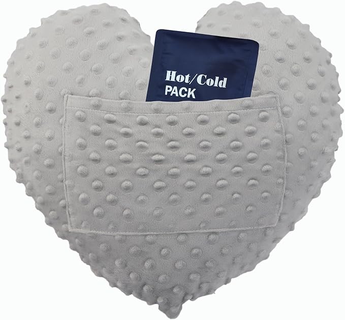 Heart Surgery Pillow for Open Heart Surgery After Bypass Coughing with Pocket Comfort Cushion Recovery Gifts Women Men Patients Minky Dot Gray