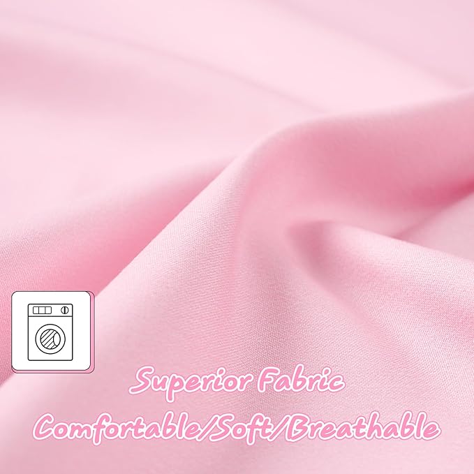 Hvqic Pink Canopy Bed Curtains - 4 Corner Post Bed Curtains Lightproof Princess Bed Canopy for Girls Rainbow Canopy Bed Curtains for Kids Room Decor(Full,Pink-Cloud)