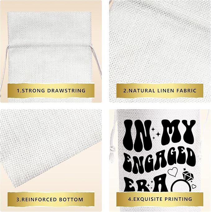 In My Engaged Era Wedding Gift Engagement Gift Bag For bride/him/her Newly Engaged Gift Wine Tote