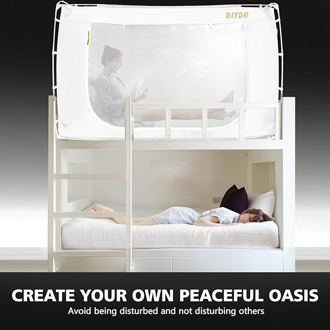 Bed Tent Bed Canopy Twin Size Tents for Adult and Kids- Portable Dream Tent Indoor Sleeping Tents 70% Blackout with 3 Doors Breathable Big Space Tents