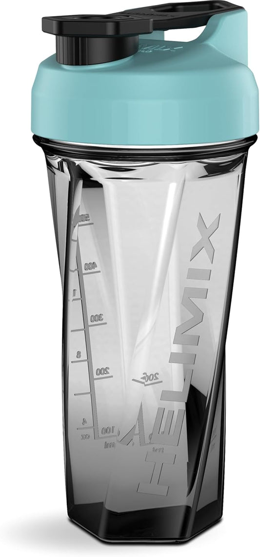 HELIMIX 2.0 Vortex Blender Shaker Bottle Holds upto 28oz | No Blending Ball or Whisk | USA Made | Portable Pre Workout Whey Protein Drink Shaker Cup | Mixes Cocktails Smoothies Shakes | Top Rack Safe