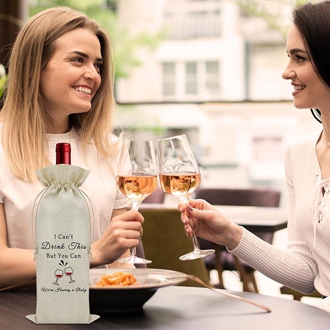 Pregnancy Announcement Gifts for Husband Wine Bag New Dad Gifts from Wife Baby Reveal Gifts for Husband Wine Bottle Decoration Bag Dad to Be Father's Day Gift Wine Accessories Gifts for Wine Lovers