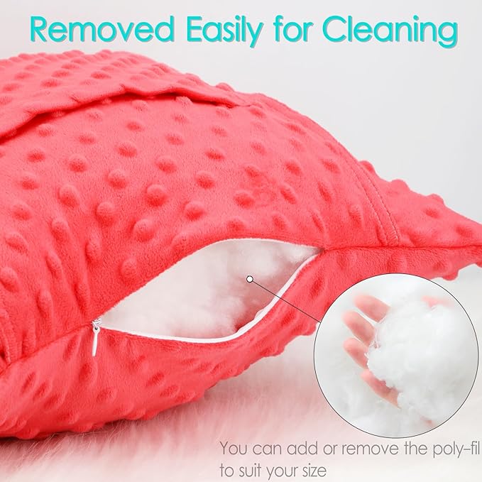 Heart Surgery Pillow Cough Recovery Pillows with 2 Pockets for Open Heart Surgery Bypass Mastectomy Breast Cancer Lumpectomy Chemo Port Pacemaker Broken Ribs Must Have Gifts Minky Dot Red