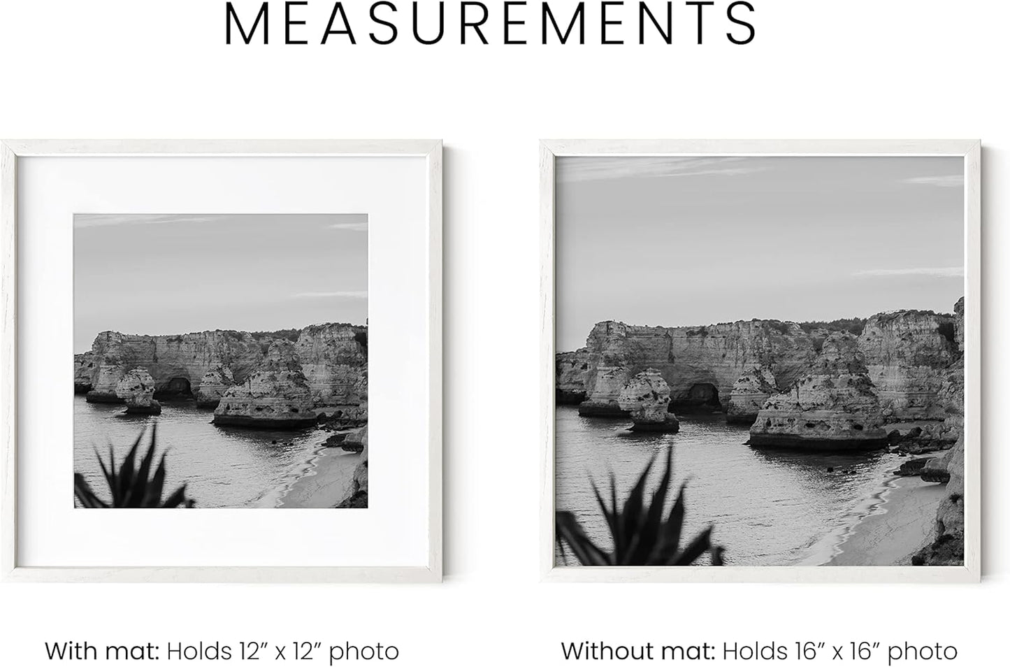 HAUS AND HUES White Square Frames Set of 9-16x16