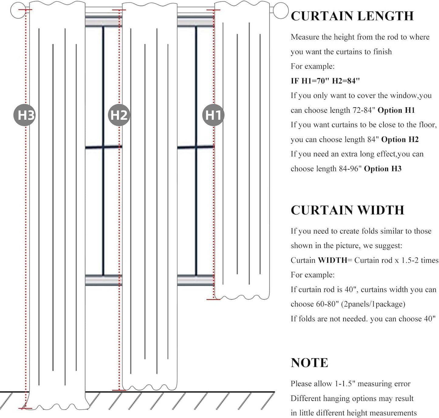 Ivory White Pinch Pleated Complete Blackout Curtains & Drapes 120 Inches Long 2 Panels Set, Flax Linen Room Darkening Soundproof Window Curtain for Bedroom/Living Room Track System(40"Wx120"L)