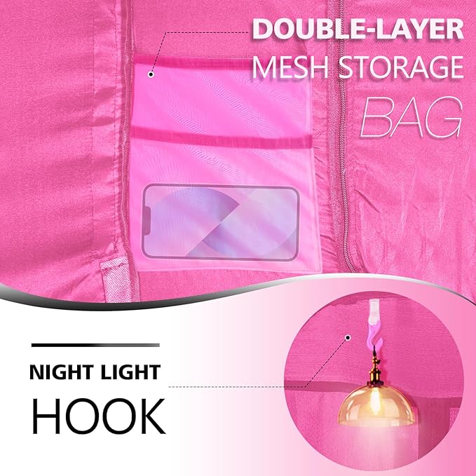 Bed Tent Bed Canopy Twin Size Tents for Adult and Kids- Portable Dream Tent Indoor Sleeping Tents 70% Blackout with 3 Doors Breathable Big Space Tents