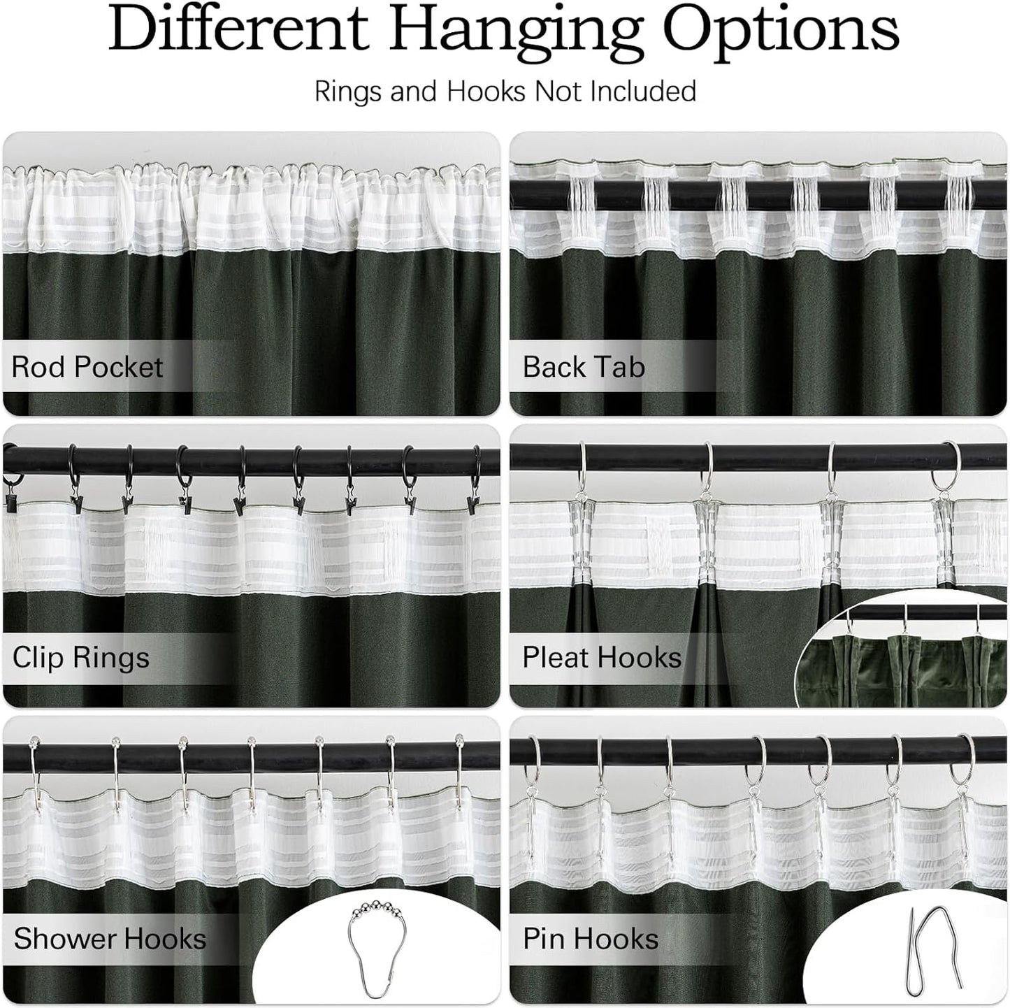 MIULEE Olive Green Velvet Curtains 102 inches 2 Panels - Pinch Pleated Luxury Room Darkening Curtains for Bedroom Living Room Thermal Insulated Super Soft Window Drapes Rod Pocket, W52 x L102 inch