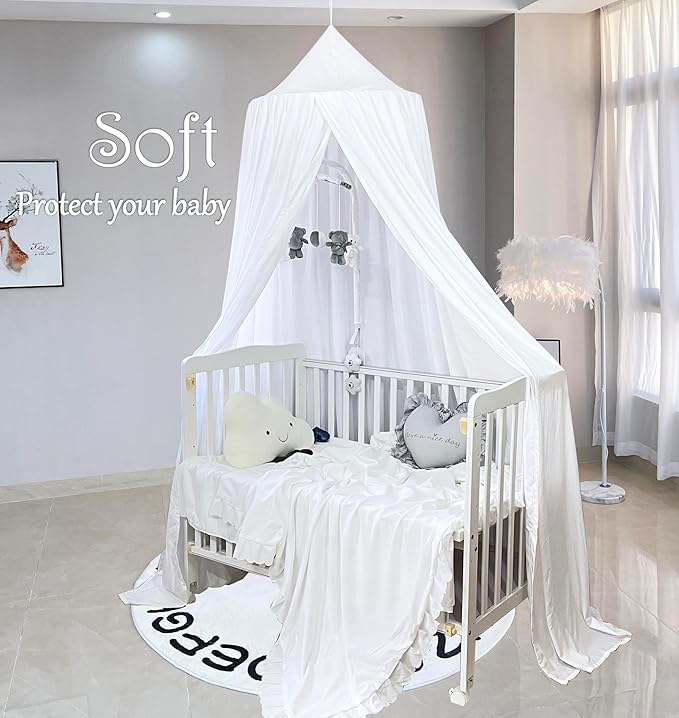 Upgrade Version of Canopy for Kids Bed, Extra Large Canopy for Girls Room Decoration Princess Castle Play Tent Hanging House, Dreamy Canopy for Children Room Reading Nook Canopies