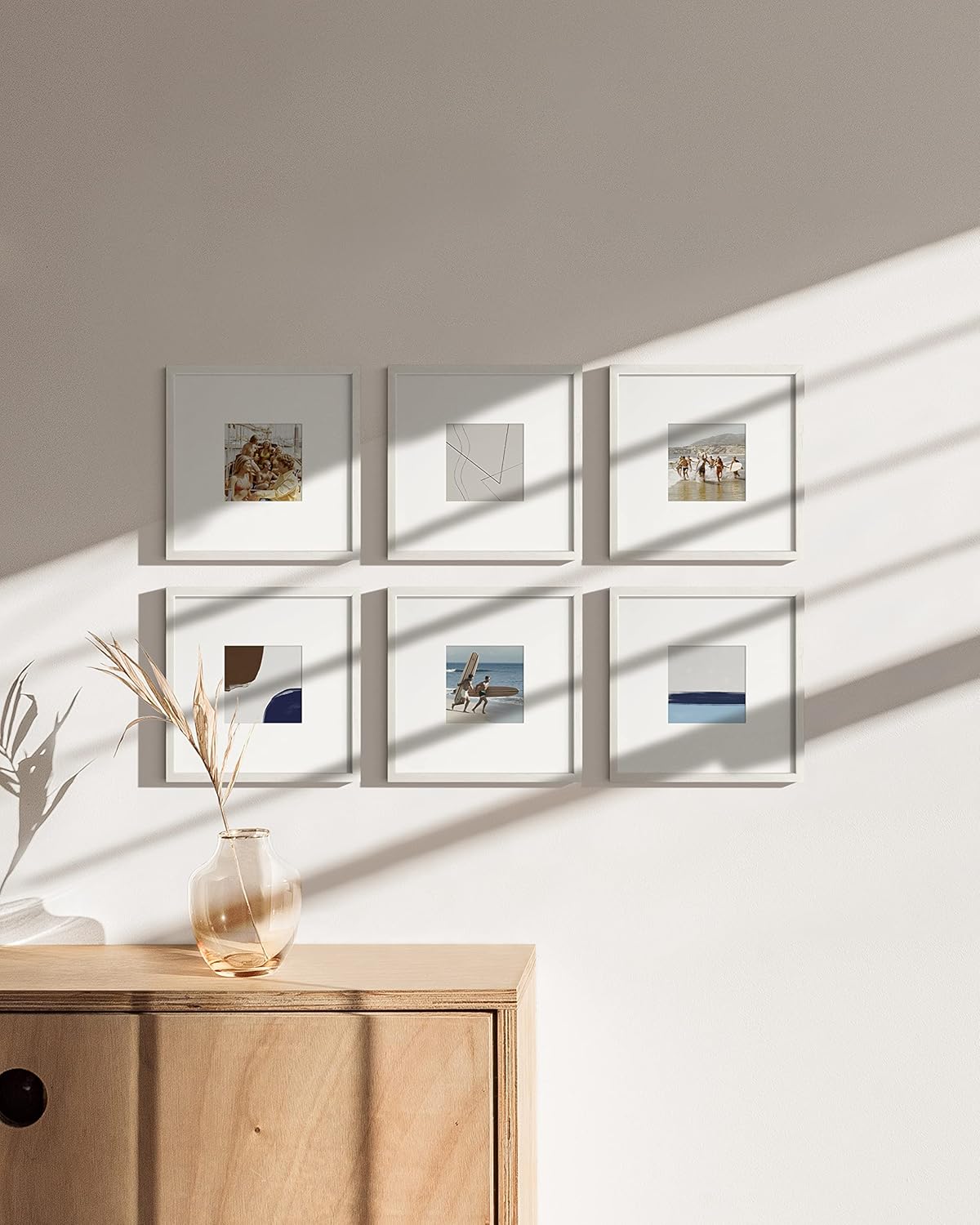 HAUS AND HUES White Square Frames Set of 6-8x8