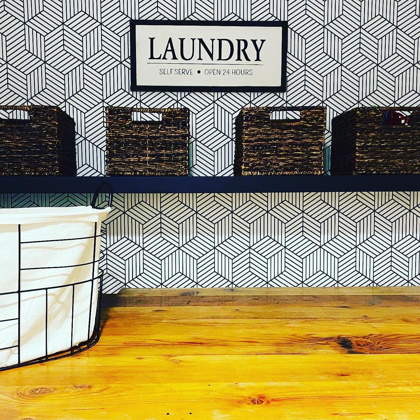 joelsantiques 60 Inch Wooden Floating Shelves for Wall - 60x12x2 in - Made of Natural Wood - Long Heavy Duty Rustic Wall Shelves for Bedroom - Perfect for Living Room, Kitchen - Black