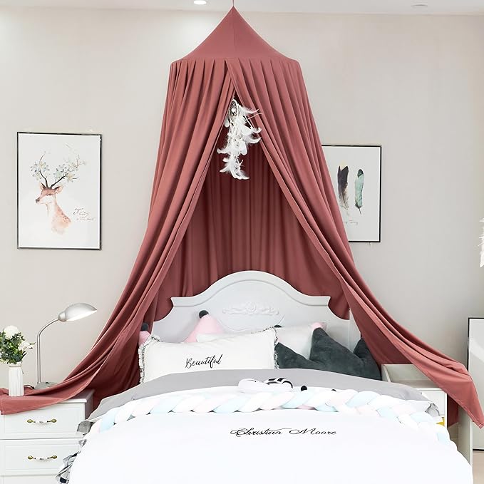 Upgrade Version of Canopy for Kids Bed, Extra Large Canopy for Girls Room Decoration Princess Castle Play Tent Hanging House, Dreamy Canopy for Children Room Reading Nook Canopies