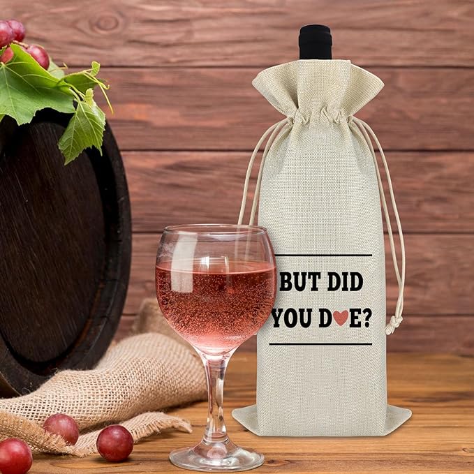 Wine Bag Gift for Women Men Bachelorette Party Gift Wine Gift Bag for Friends Wedding Decors Reusable Drawstring Wine Bag Farewell Goodbye Gift for Coworker Colleague Him Wine Lover Gift