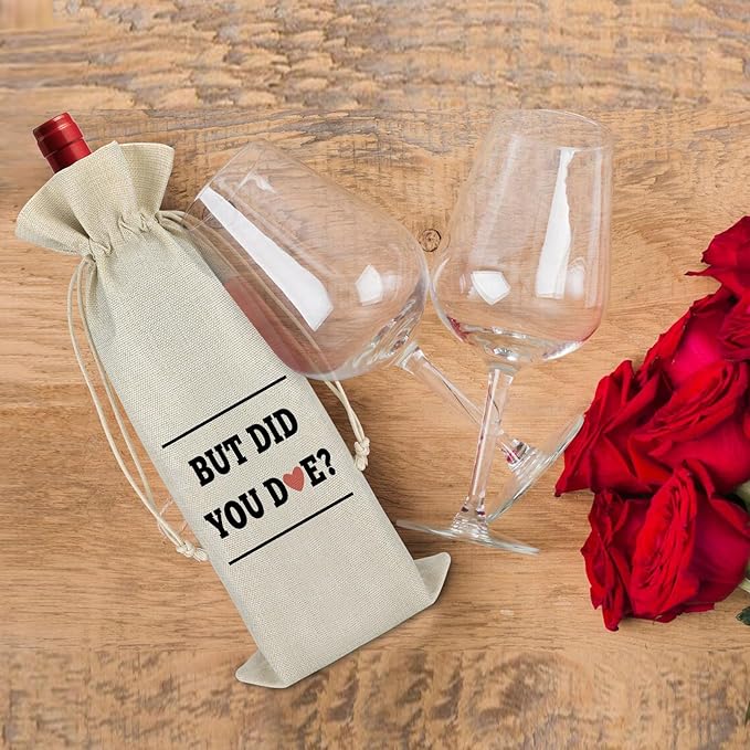 Wine Bag Gift for Women Men Bachelorette Party Gift Wine Gift Bag for Friends Wedding Decors Reusable Drawstring Wine Bag Farewell Goodbye Gift for Coworker Colleague Him Wine Lover Gift