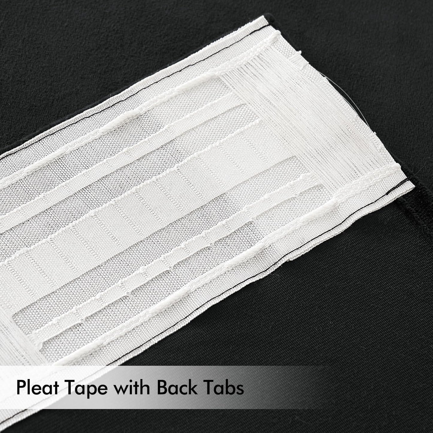 MIULEE Black Velvet Curtains 84 inches Long 2 Panels - Luxury Pinch Pleated Room Darkening Window Drapes for Bedroom Living Room Thermal Insulated Super Soft Blackout, Back Tab Rod Pocket