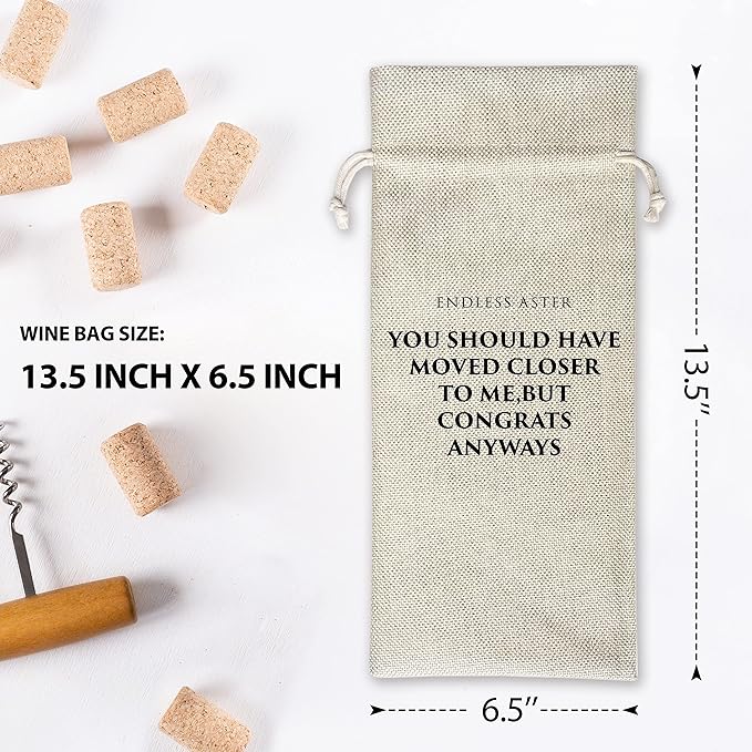 Housewarming Wine Bag - Housewarming Party Decorations - New Home Owner Gift - New House Congratulations decorations - Housewarming Party Supplies - Gift for Women Men - Realtor Gift - HiMo202