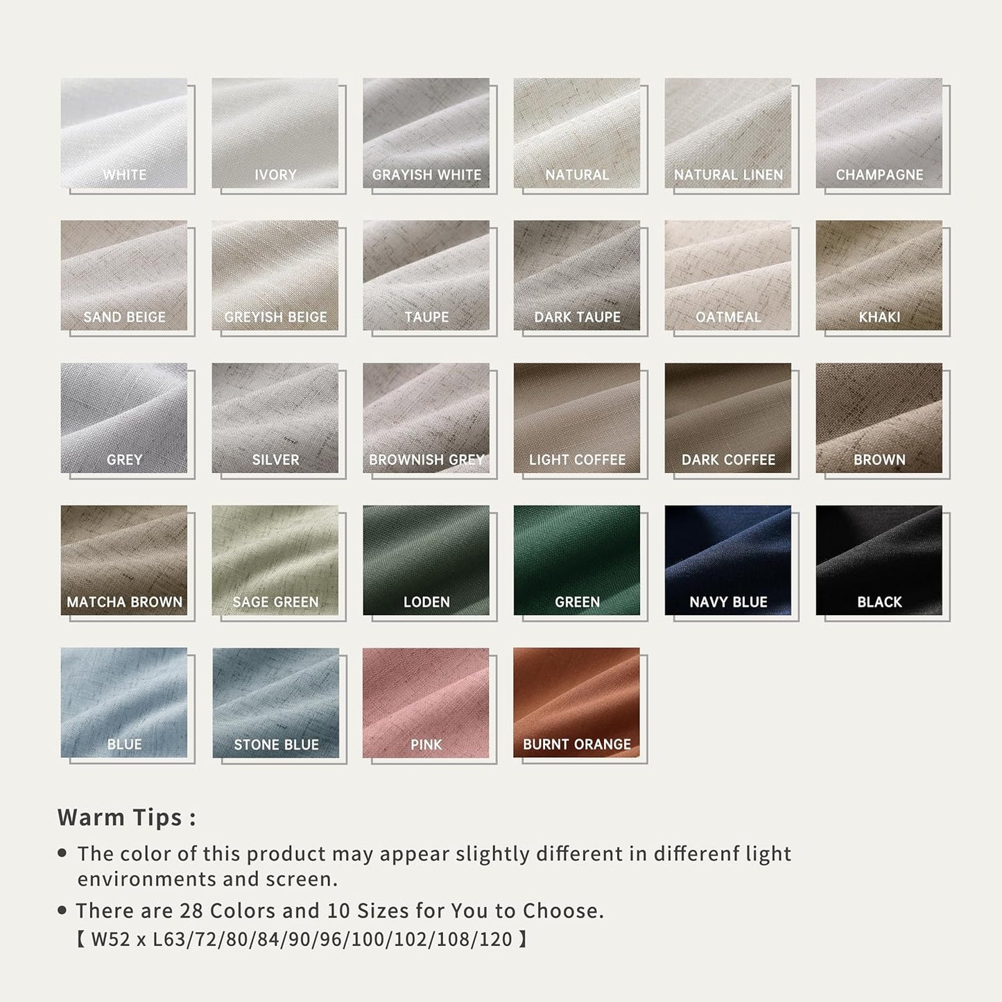 BOODII Oatmeal Linen 102 Inch Curtains Light Blocking Thermal Insulated Window Drapes for Living Room 100% Blackout Room Darkening Curtains Back Tab Loop Pocket Pleated Curtain for Bedroom Nursery