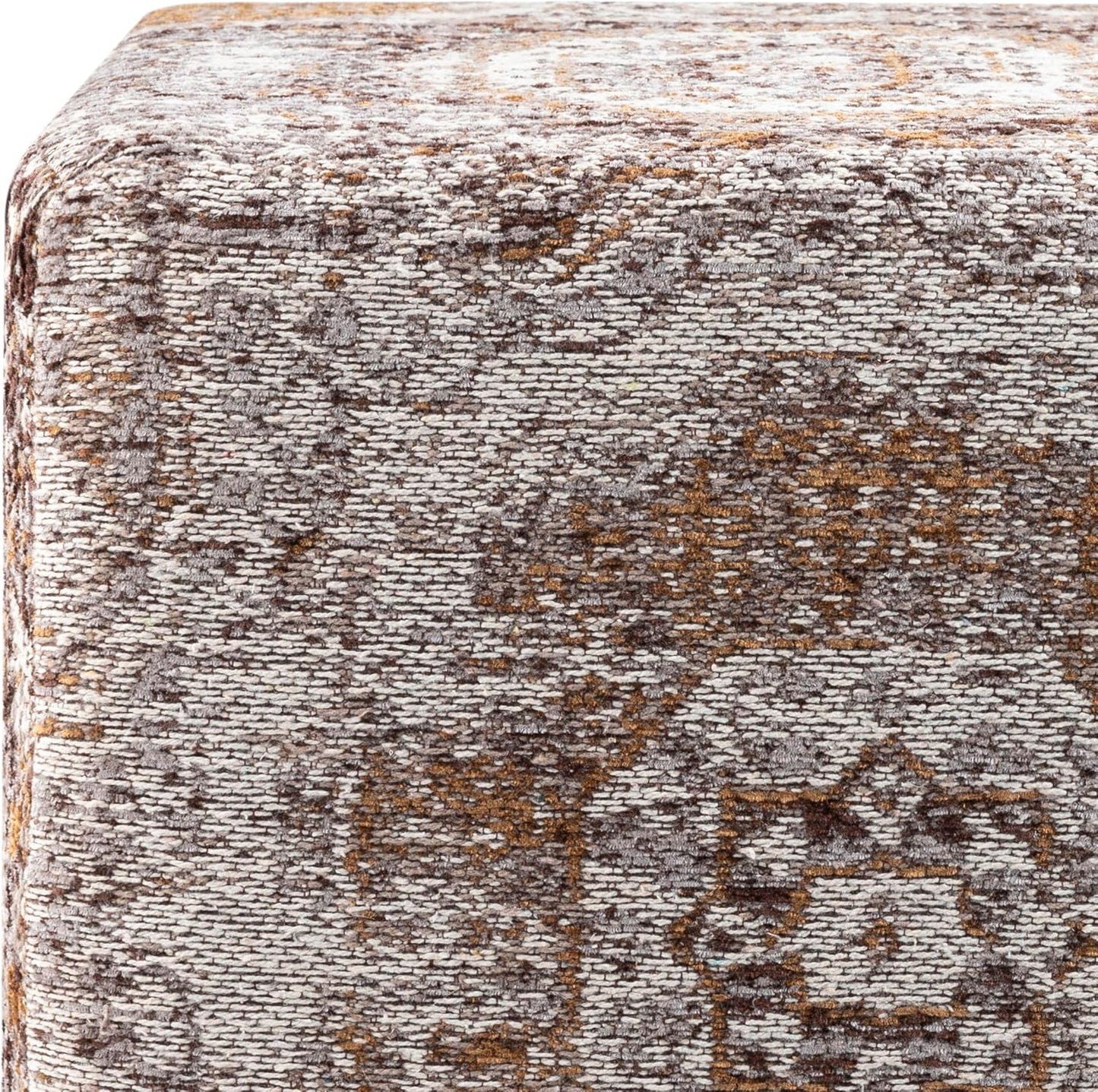 Mark&Day Pouf Ottoman, Kaltenleutgeben Traditional Camel Cube Pouf Foot Rest for Living Room, Bedroom and Boho Home Decor (18"x18"x18")