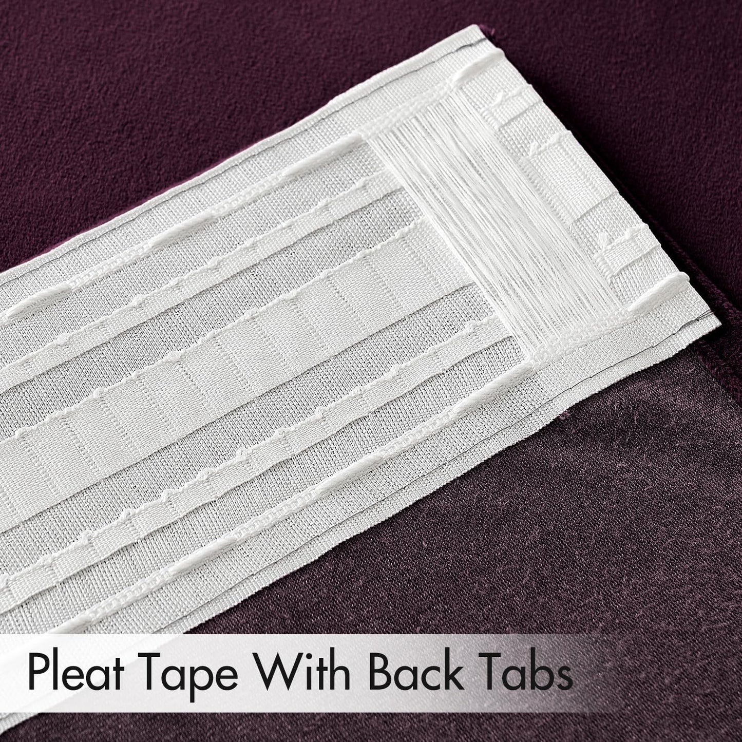 MIULEE Dark Purple Velvet Curtains 84 inches 2 Panels - Luxury Room Darkening Window Drapes for Bedroom Living Room Thermal Insulated Super Soft Blackout, Back Tab Rod Pocket Pinch Pleated, W52 x L84