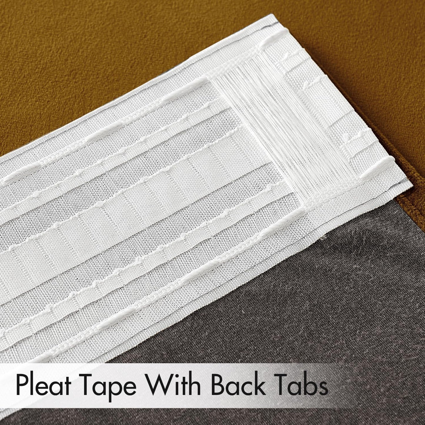 MIULEE Gold Velvet Curtains 84 inches 2 Panels - Luxury Room Darkening Window Drapes for Bedroom Living Room Thermal Insulated Super Soft Blackout, Back Tab Rod Pocket Pinch Pleated, W52 x L84