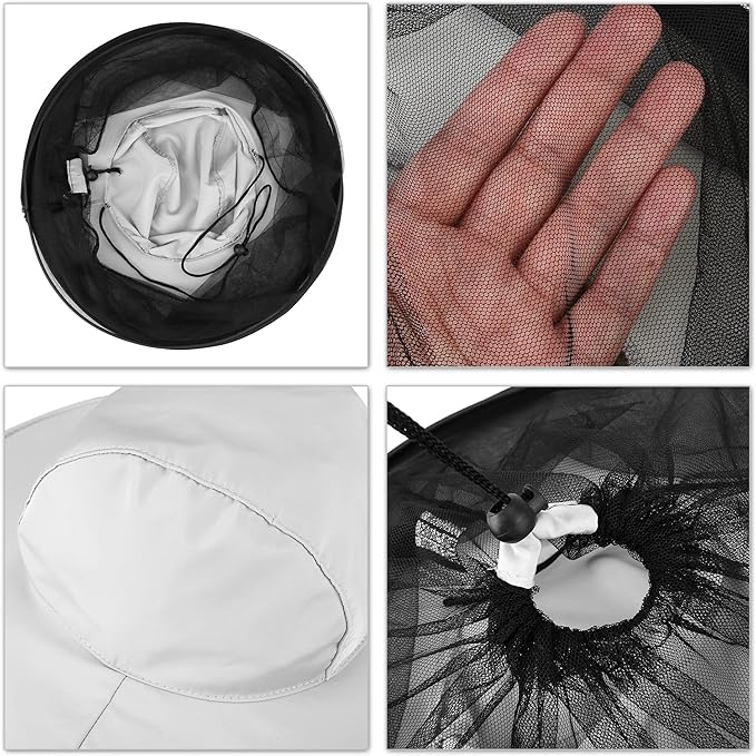 Head Net with Removable Mesh Hidden Netting, Design for Outdoor Fishing Gardening