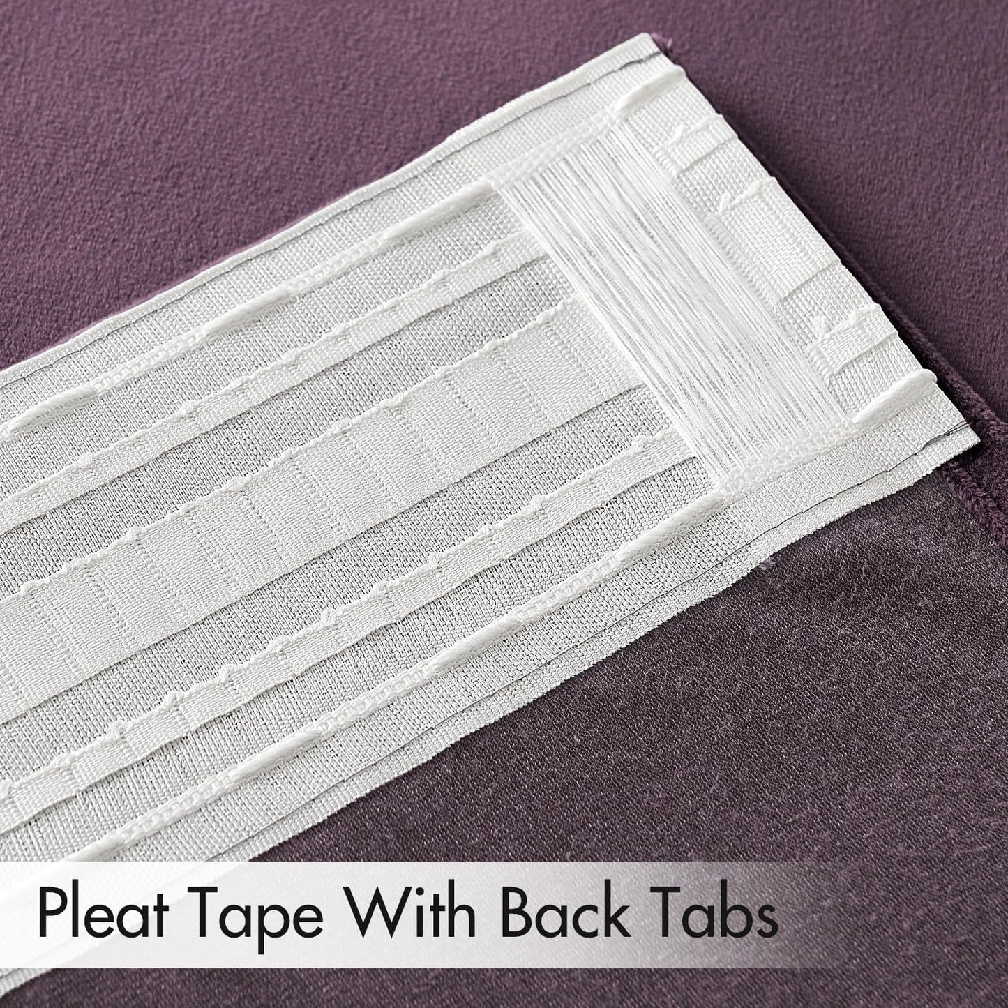 MIULEE Lavender Velvet Curtains 90 inches 2 Panels - Luxury Room Darkening Window Drapes for Bedroom Living Room Thermal Insulated Super Soft Blackout, Back Tab Rod Pocket Pinch Pleated, Purple